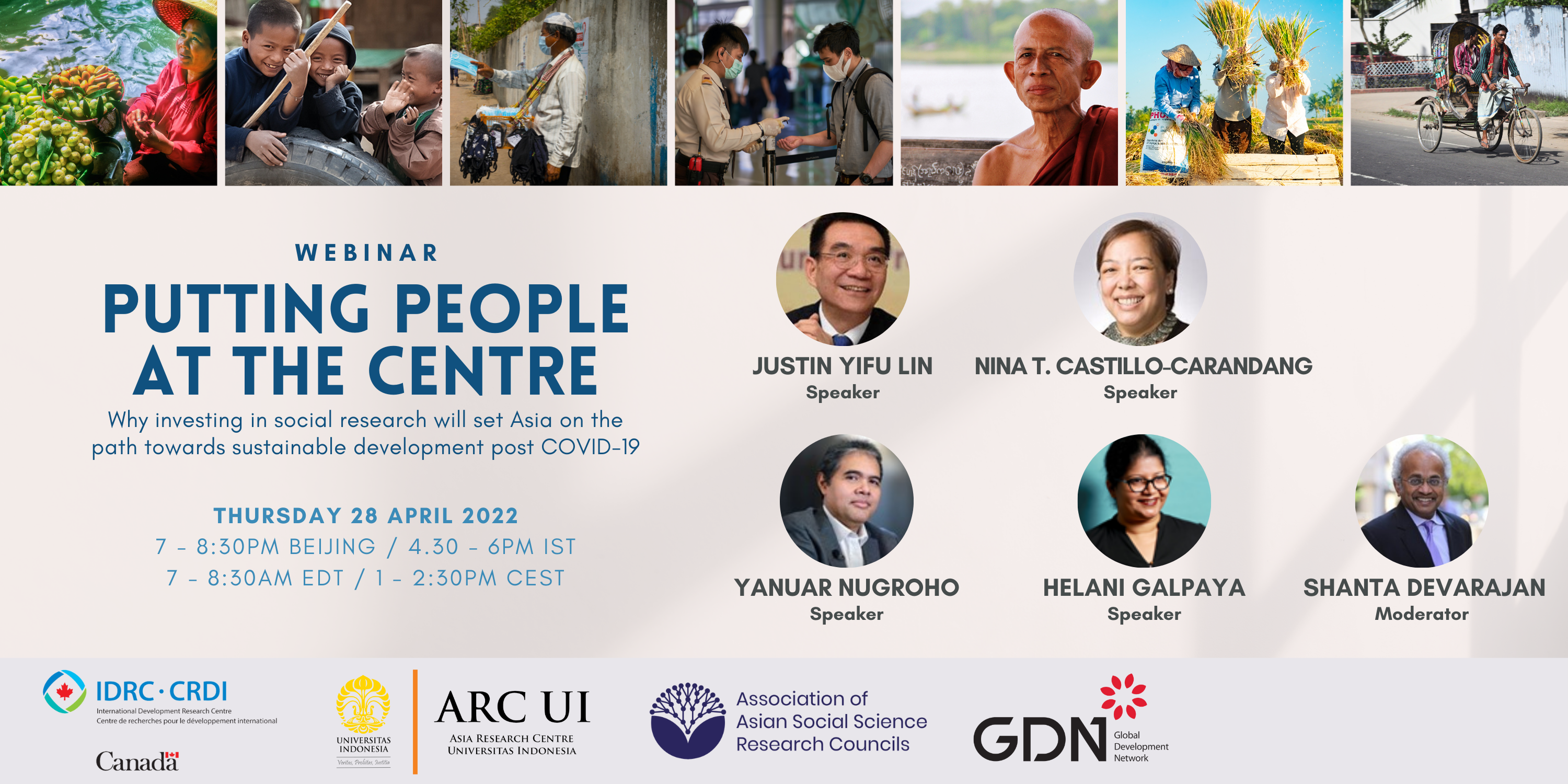 Webinar – 28 April 2022Putting People at the Centre: Why investing in social research will set Asia on the path towards sustainable development